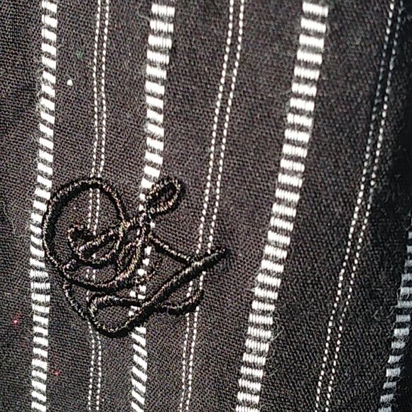 Sean John Men's Black White Striped Button Down - L - Original Fit - Picture 10 of 14